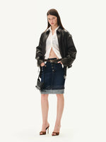 Vintage Washed PU Leather Jacket