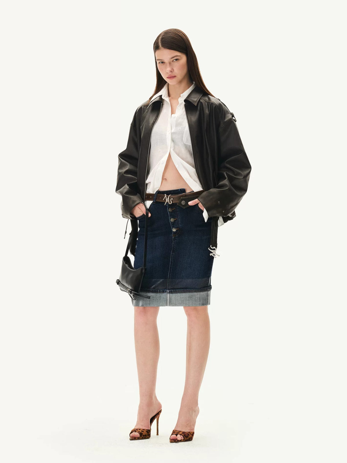 Vintage Washed PU Leather Jacket