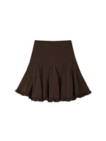 Brown Asymmetric Brown Skirt