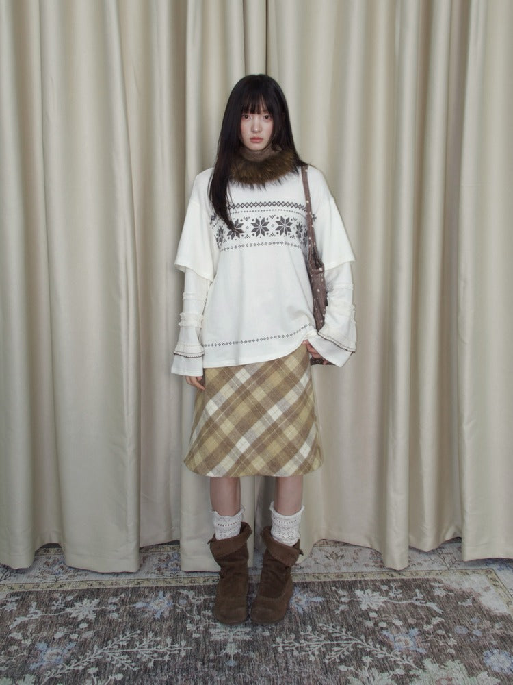 Fair Isle Layered T-Shirt