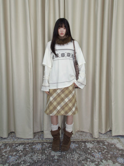 Fair Isle Layered T-Shirt