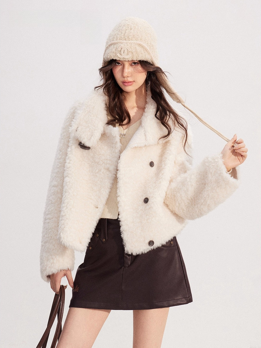 Shearling Stand Collar Jacket