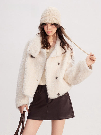 Shearling Stand Collar Jacket