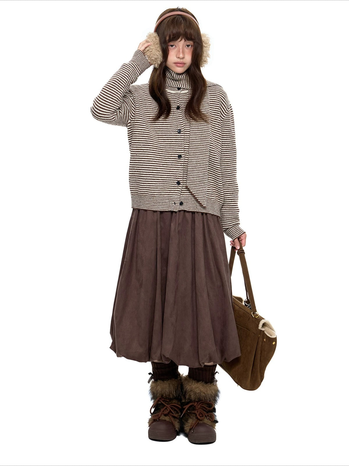 Polar Fleece Knit Cardigan