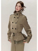 Lace Detail Trench Coat
