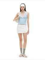 Pleated Halter Knit Tank