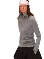 Ruched Zip Sweatshirt