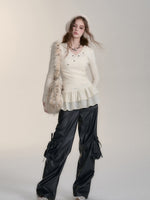 Wool-Blend Hooded Blouse