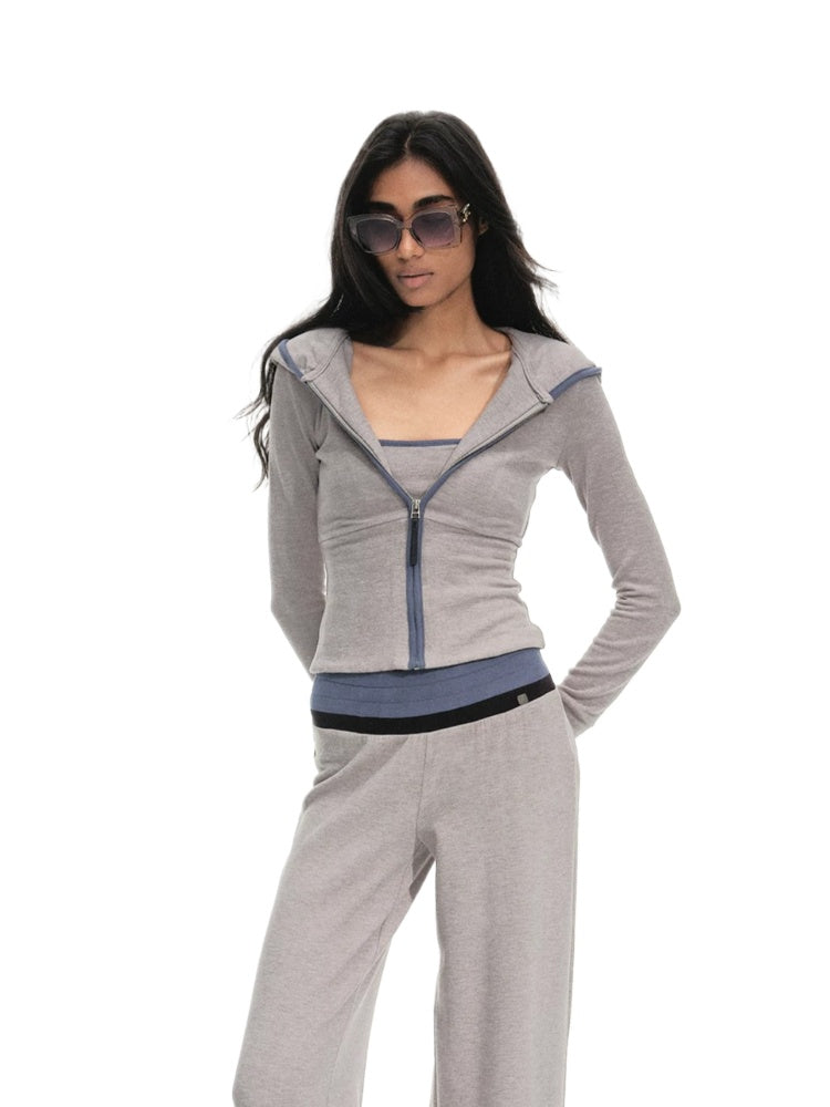 Contrast Hooded Lounge Set
