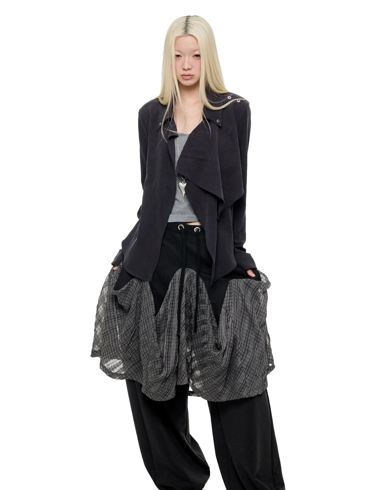 Korean Asymmetric Collar Shirt