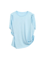 Textured Cotton Sleeveless T-Shirt