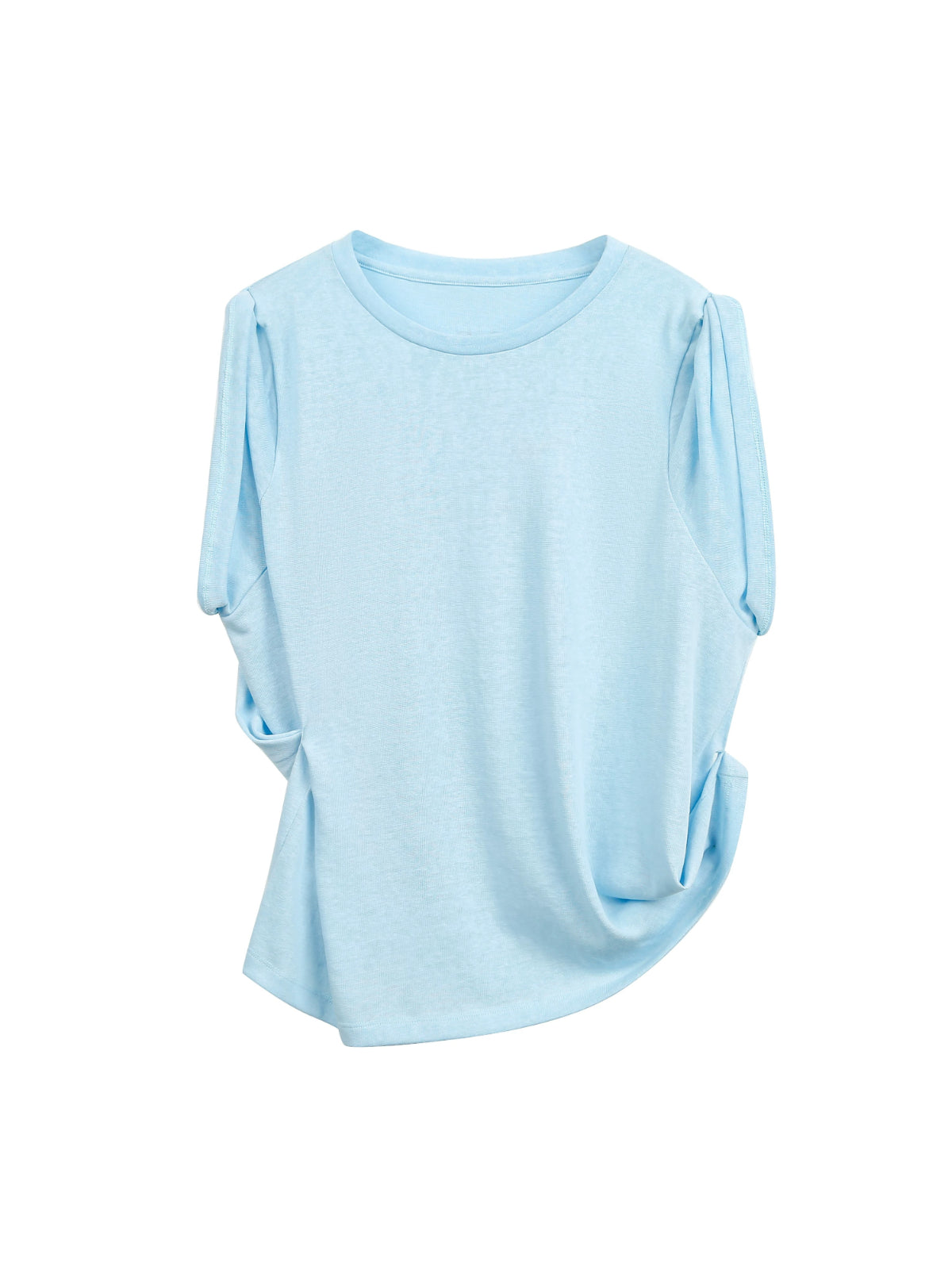 Textured Cotton Sleeveless T-Shirt