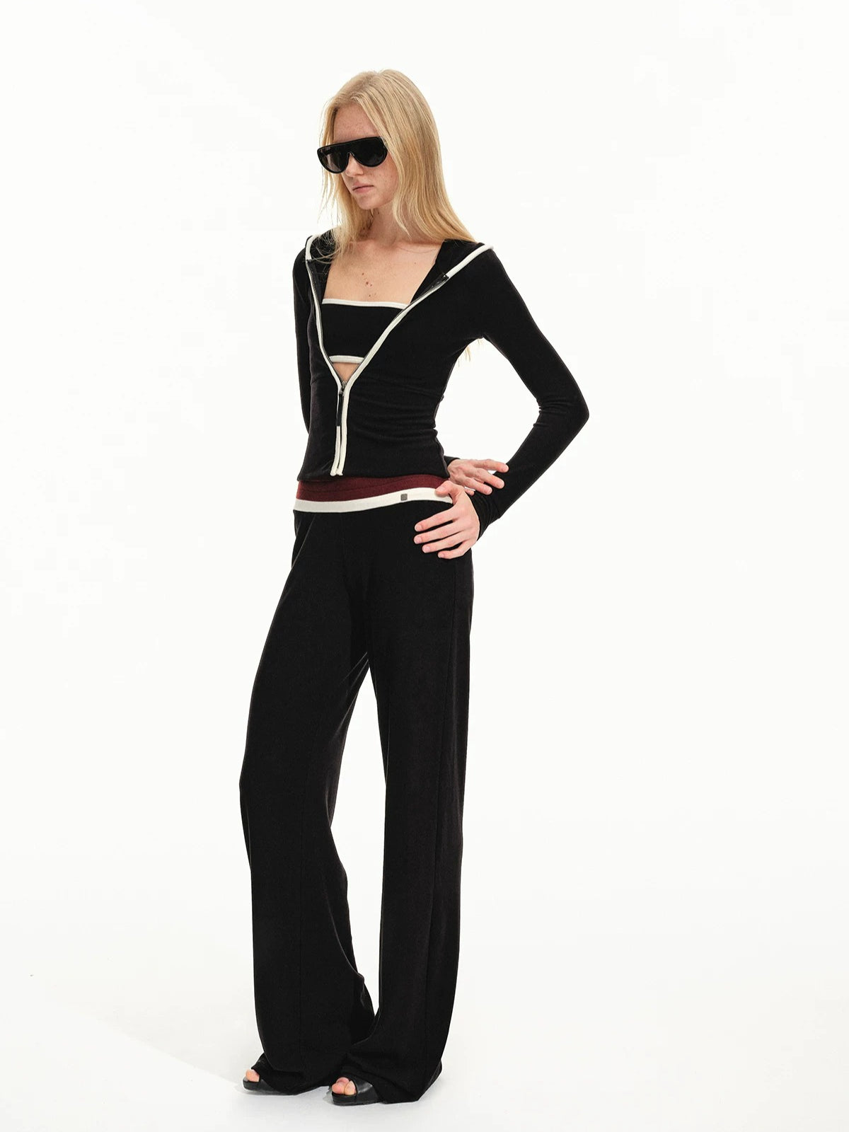 Contrast Hooded Lounge Set