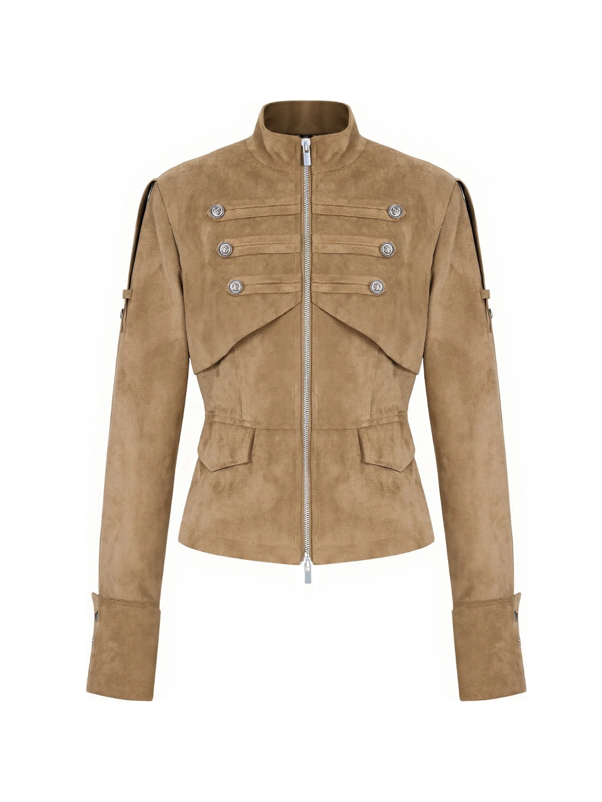 Vintage Suede Stand Collar Jacket