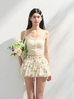 Color-Blocked Lyocell Bubble Skirt