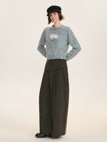 Layered Tie Waist Barrel Trousers