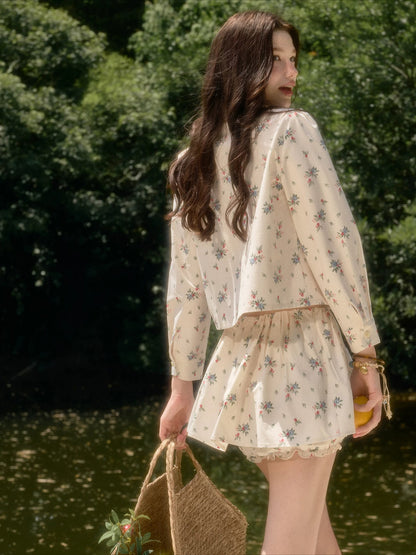 Mediterranean Floral Skort Set