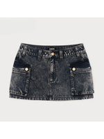 Large Pocket Mid to High Rise Hip Hugging Midi Skirt