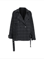 Vintage Plaid Wool Blend Jacket Set