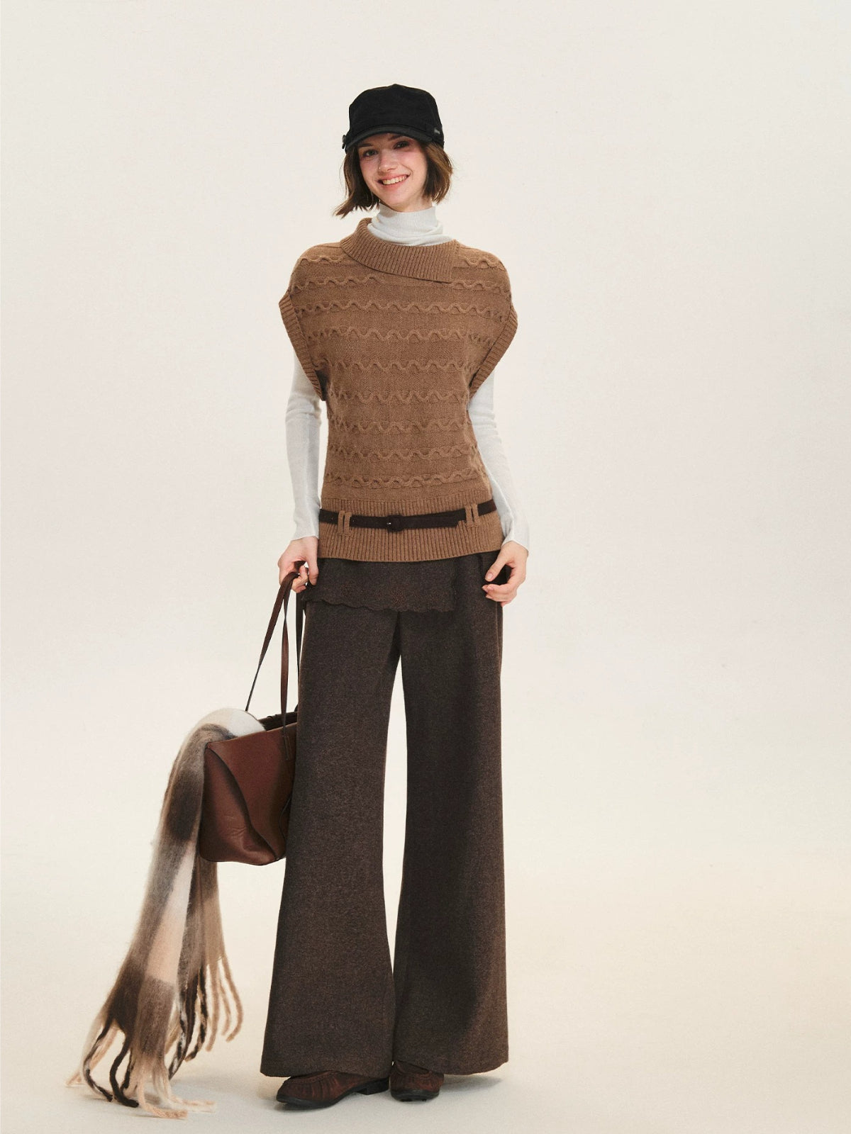 British Style Checked Fringed Scarf