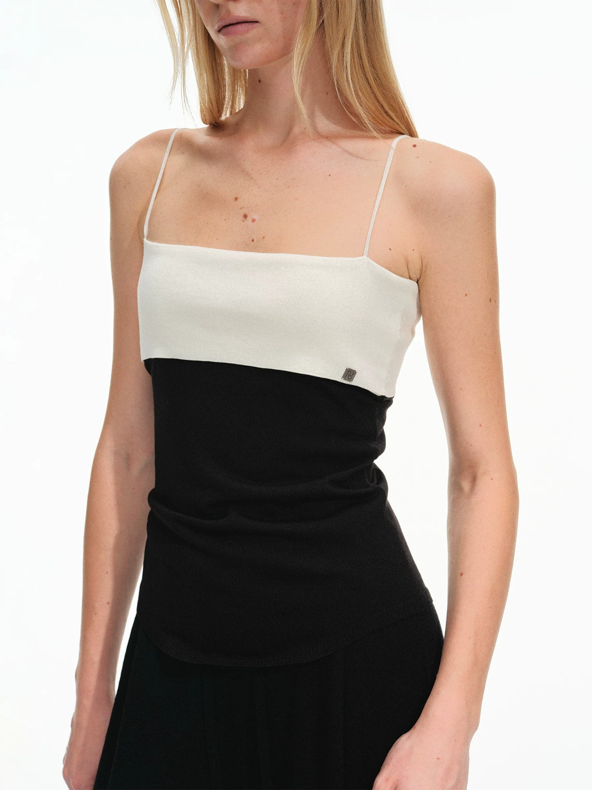 Contrast Knit Vest Set