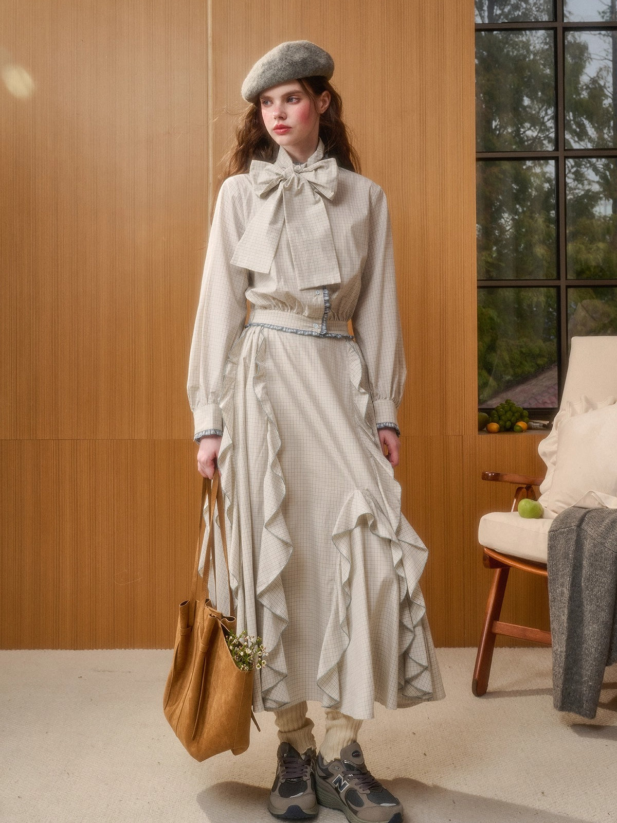 Organic Cotton Gingham Shirt Set