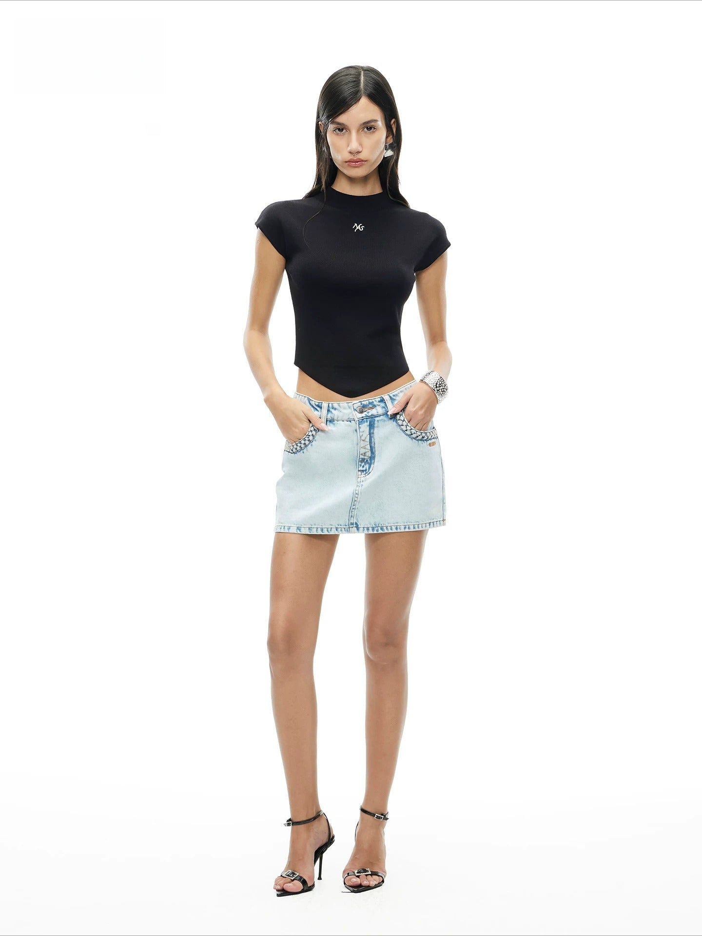 Wheat Denim Skirt