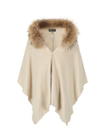 Vintage Fur Trim Cape Scarf