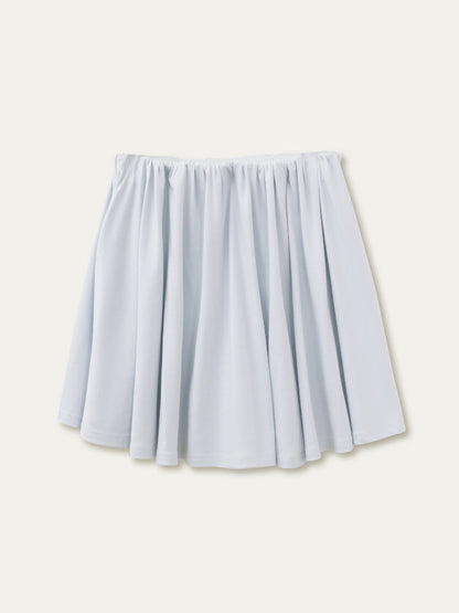 White &amp; Blue Collared Knit Top &amp; Skirt Set