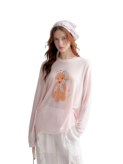 Dog Print Blouse