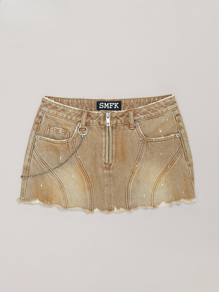 Rage Wild Origin Denim Skirt Wild Cowboy Brown