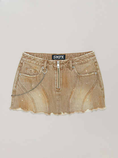 Rage Wild Origin Denim Skirt Wild Cowboy Brown