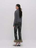 Layered Collar Knit Cardigan