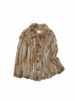 Rabbit Fur Woven Shirt Coat