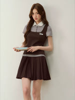 Faux Two-Piece Peter Pan Tee