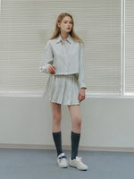 Striped Loose Shirt & Skirt Set
