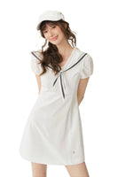 "Nautical Diary" Short Sleeve Dress