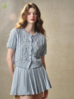 Pearl Mohair Knit Cardigan