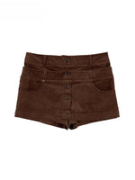 Corduroy Multi-Waistband Mini Skirt