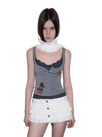 Lace Patchwork Knit Tank