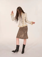 Asymmetric Fur-Trimmed Faux Leather Jacket