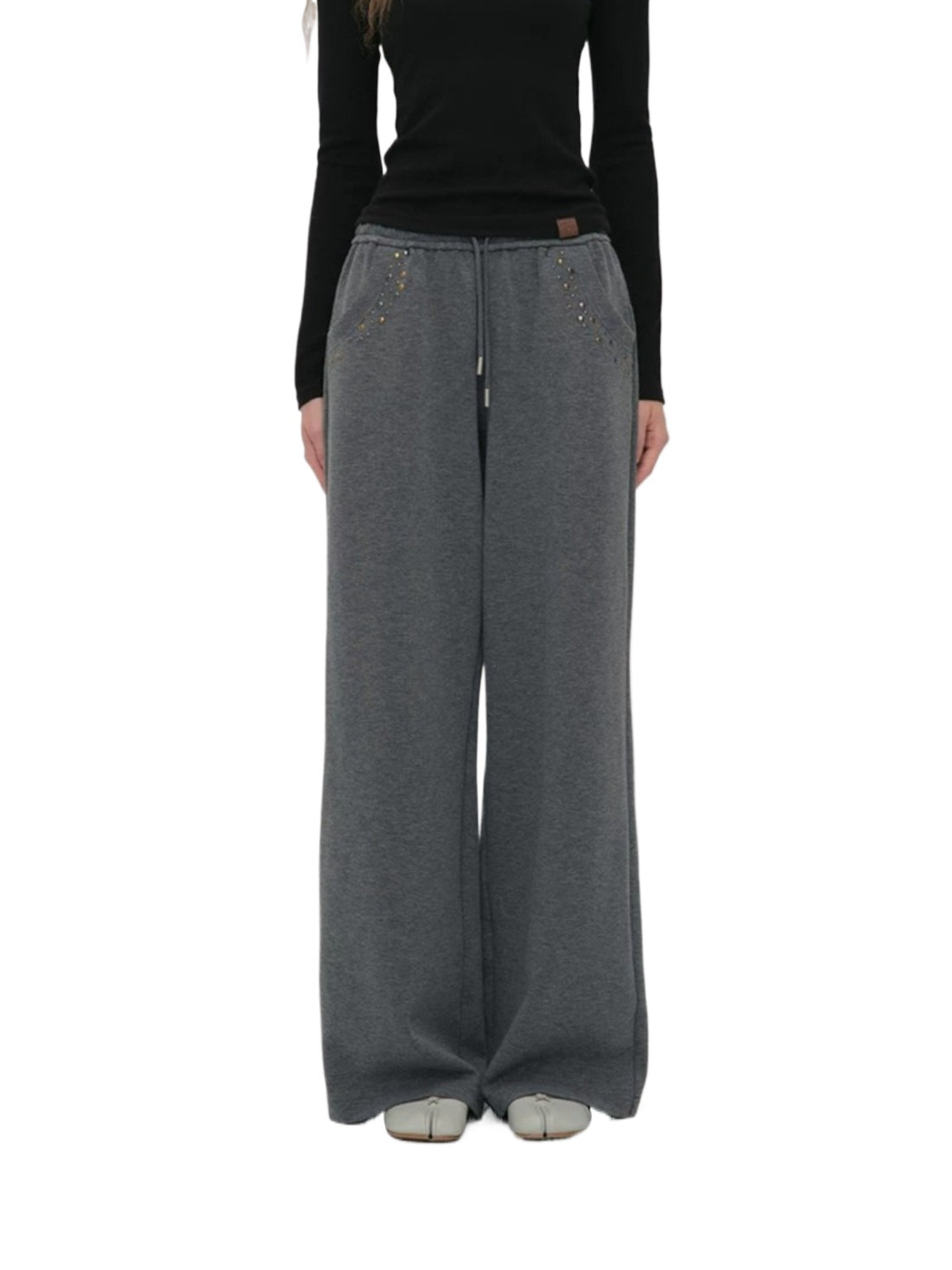 Rivet Straight Drawstring Pants