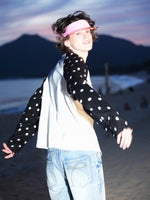 Polka Dot Raglan Long Sleeve Tee