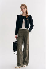 Black Double Bow Cardigan