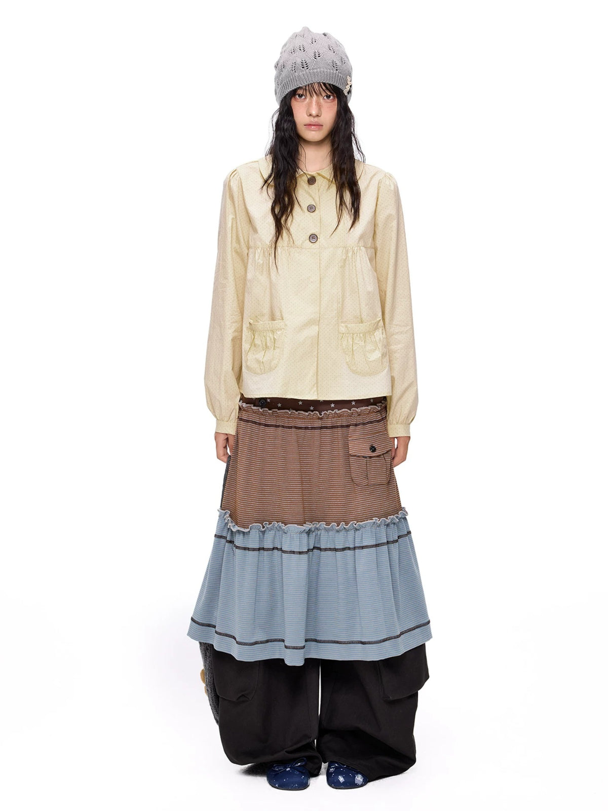 Polka Dot Doll Collar Shirt