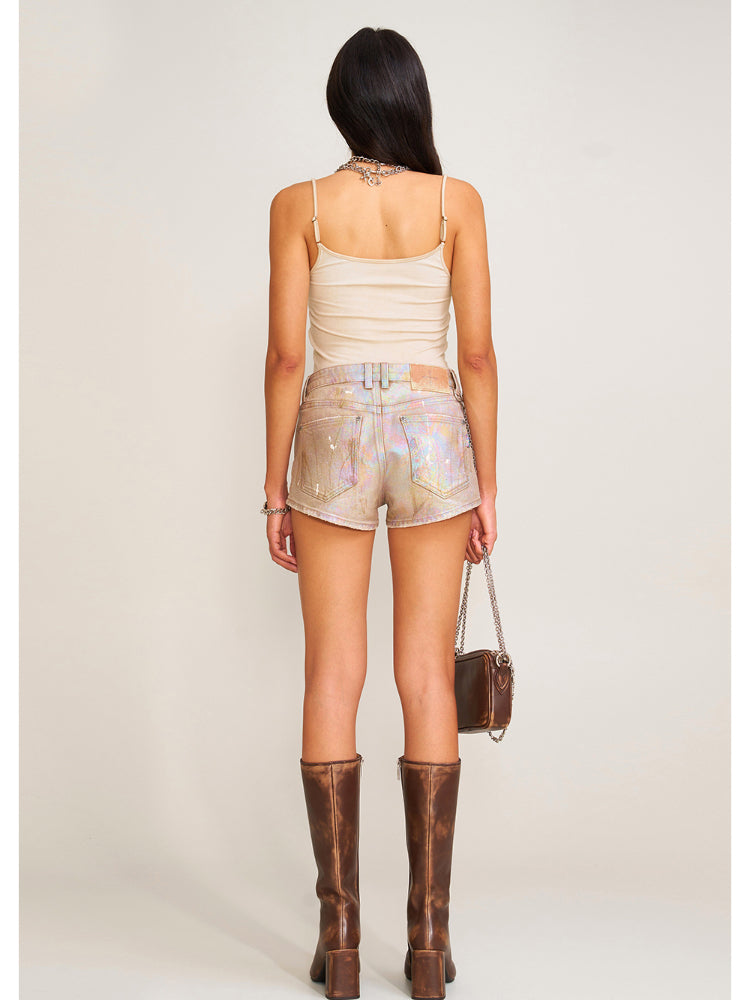 Vintage Storm Fade Dye Long Camisole Wild Horse Brown