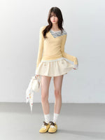V-neck Layered Slim Tee