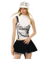DeD-moji Printed Sleeveless Tank Top