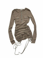 Pocket Henley Knit Top & Dress Set