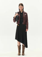 Halter Draped Wool Dress